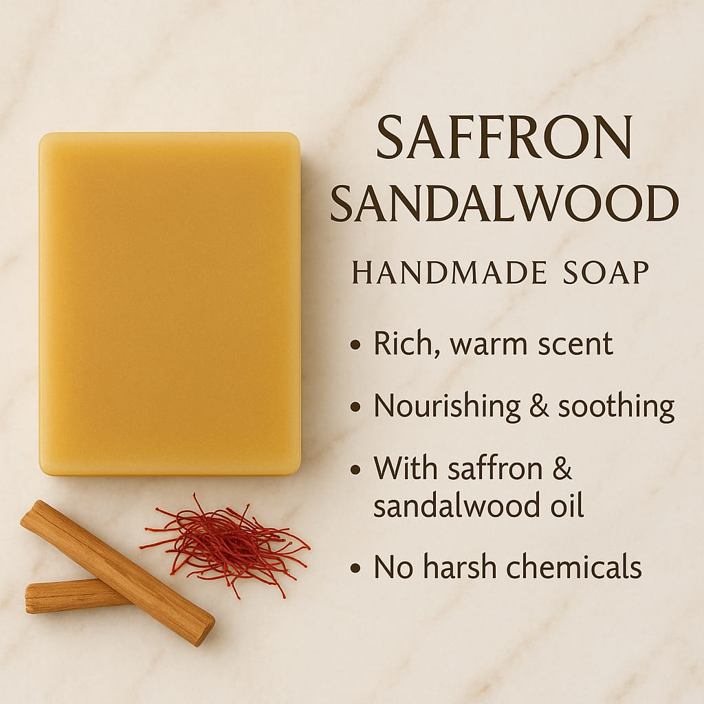 Saffron Sandalwood cold processed soap